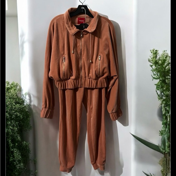 Guess Pants - Guess Women's Dark Pink Jumpsuit